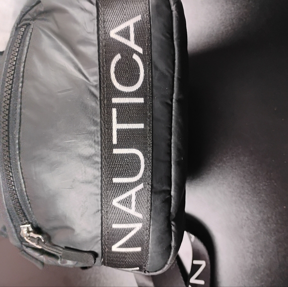 Nautica Black Nylon Crossbody Belt Bag Adjustable Strap - Picture 16 of 17